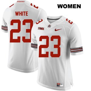 Women's NCAA Ohio State Buckeyes De'Shawn White #23 College Stitched Authentic Nike White Football Jersey IL20X87KT